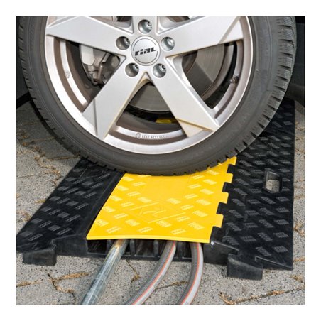 Moravia 5-Kanal Kabelbrücke, Hartgummi, mit Deckel, 590x930x50 mm 5 Kanäle á 36x34 mm