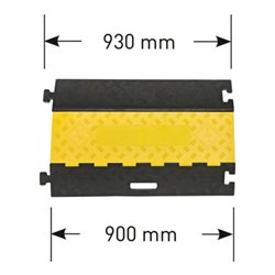 Moravia 5-Kanal Kabelbrücke, Hartgummi, mit Deckel, 590x930x50 mm 5 Kanäle á 36x34 mm