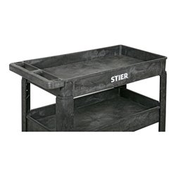 STIER Kunststoff-Vielzweckwagen mit 3 Etagen 250kg LxBxH 870x430x850mm