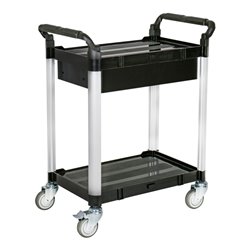 STIER Servierwagen mit 2 Etagen und Schublade LxBxH 860x480x930 mm