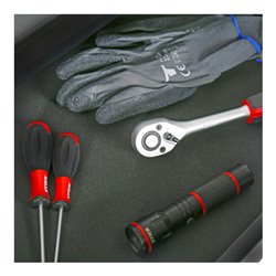 STIER Servierwagen mit 2 Etagen und Schublade LxBxH 860x480x930 mm