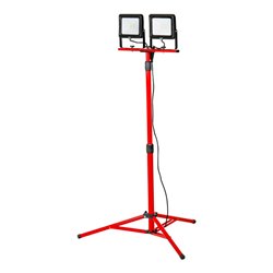 STIER Duo SMD-LED-Baustrahler 2x30W 2x2400 Lumen mit Stativ