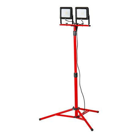 STIER Duo SMD-LED-Baustrahler 2x30W 2x2400 Lumen mit Stativ
