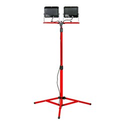 STIER Duo SMD-LED-Baustrahler 2x30W 2x2400 Lumen mit Stativ