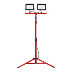 STIER Duo SMD-LED-Baustrahler 2x30W 2x2400 Lumen mit Stativ