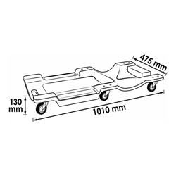 VIGOR Montage-Rollbrett V6973