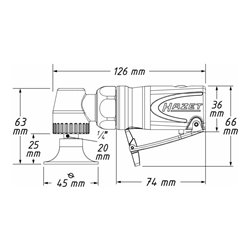 HAZET Mini Tellerschleifer abgewinkelt 9033M-11