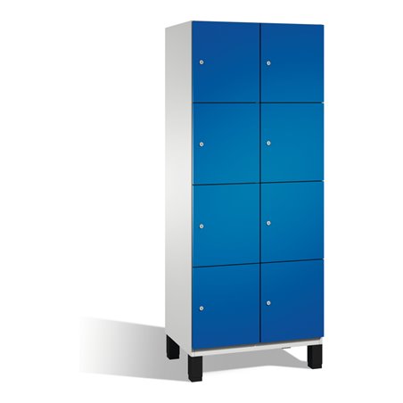 C+P Fächerschrank Cambio auf Füßen 8 Fächer Front Enzianblau Korpus Lichtgrau