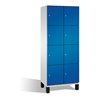 C+P Fächerschrank Cambio auf Füßen 8 Fächer Front Enzianblau Korpus Lichtgrau
