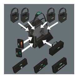 Wera 2go 2 XL Werkzeug-Container, 2-teilig