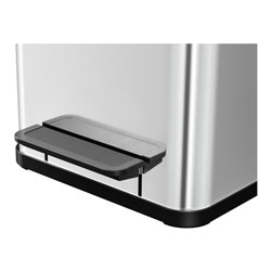 Hailo Öko duo Plus M, Tret-Mülltrenner, 2x9 ltr, Edelstahl