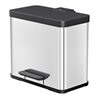 Hailo Öko trio Plus L, Tret-Mülltrenner, 3x9 ltr, Edelstahl