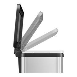 Hailo Öko trio Plus L, Tret-Mülltrenner, 3x9 ltr, Edelstahl