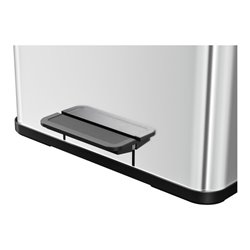 Hailo Öko trio Plus L, Tret-Mülltrenner, 3x9 ltr, Edelstahl