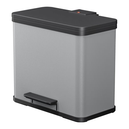 Hailo Öko trio Plus L, Tret-Mülltrenner, 3x9 ltr, Silber