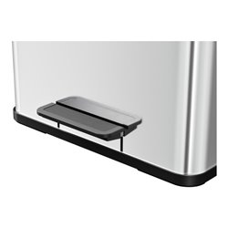 Hailo Öko duo Plus L, Tret-Mülltrenner, 17 + 9 ltr, Edelstahl