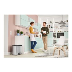 Hailo Öko duo Plus L, Tret-Mülltrenner, 17 + 9 ltr, Edelstahl