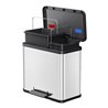 Hailo Öko duo Plus L, Tret-Mülltrenner, 17 + 9 ltr, Edelstahl