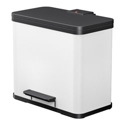 Hailo Öko trio Plus L, Tret-Mülltrenner, 3x9 ltr, Weiß