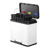 Hailo Öko trio Plus L, Tret-Mülltrenner, 3x9 ltr, Weiß