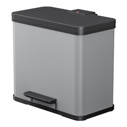 Hailo Öko duo Plus L, Tret-Mülltrenner, 17 + 9 ltr, Grau