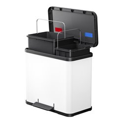 Hailo Öko duo Plus L, Tret-Mülltrenner, 17 + 9 ltr, Weiß