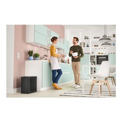 Hailo Öko duo Plus L, Tret-Mülltrenner, 17 + 9 ltr, Schwarz