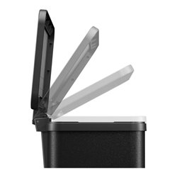 Hailo Öko trio Plus L, Tret-Mülltrenner, 3x9 ltr, Schwarz