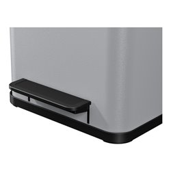 Hailo Öko duo Plus M, Tret-Mülltrenner, 2x9 ltr, Silber