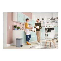 Hailo Öko duo Plus M, Tret-Mülltrenner, 2x9 ltr, Silber