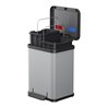 Hailo Öko duo Plus M, Tret-Mülltrenner, 2x9 ltr, Silber
