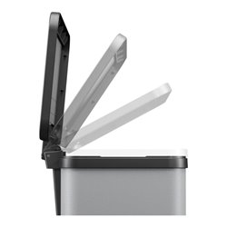 Hailo Öko duo Plus M, Tret-Mülltrenner, 2x9 ltr, Silber