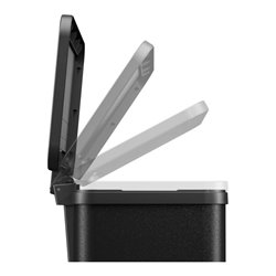 Hailo Öko duo Plus M, Tret-Mülltrenner, 2x9 ltr, Schwarz