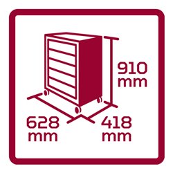 Gedore Red Werkzeugwagen MECHANIC R69003000 mit 6 Schubladen R20152006 + Sortiment R21010002 166-teilig