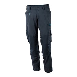 Mascot Hose mit Knietaschen, Stretchstoff Hose schwarzblau