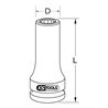 KS Tools 3/4 Zoll Kraft-Stecknuss Vielzahn, lang, 19mm