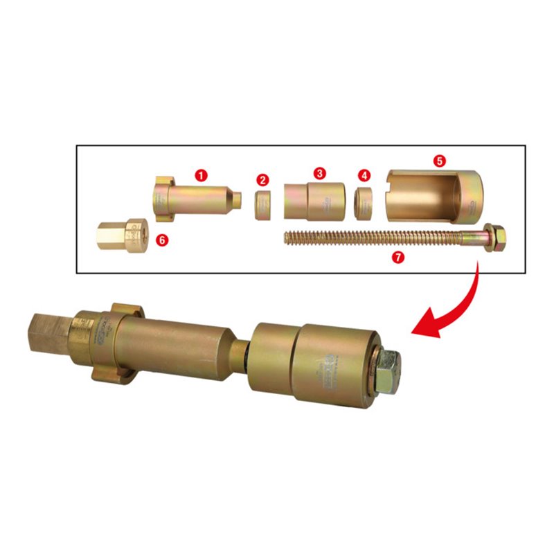 KS Tools Aus- und Einziehwerkzeug für Loslager und Führungshülsen BPW