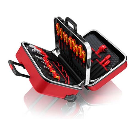 KNIPEX 98 99 15 Werkzeugkoffer 'BIG Twin Move RED' Elektro Kompetenz 42-teilig 290 mm