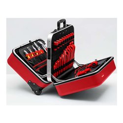 KNIPEX 98 99 15 Werkzeugkoffer 'BIG Twin Move RED' Elektro Kompetenz 42-teilig 290 mm