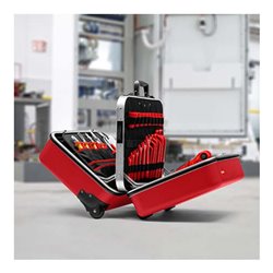 KNIPEX 98 99 15 Werkzeugkoffer 'BIG Twin Move RED' Elektro Kompetenz 42-teilig 290 mm
