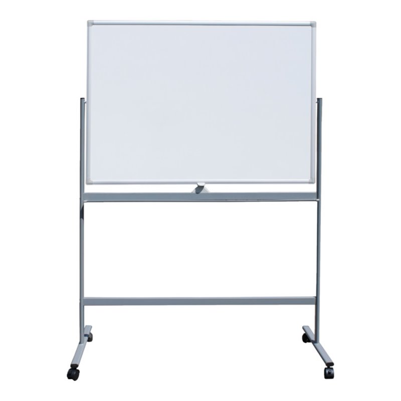 STIER Mobiles Whiteboard 1200x900mm magnetisch mit Fahrgestell