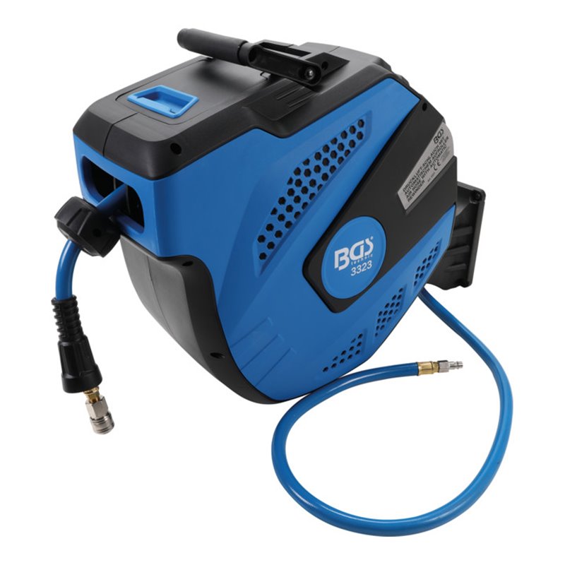 BGS Druckluftschlauch mit Aufroller automatisch 12 m + 2 m