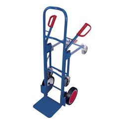 VARIOfit Stahlrohrkarre mit Stützrad Vollgummibereifung Schaufel 320 x 250 mm