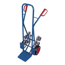 VARIOfit Treppenkarre mit 2 fünfarmigen Radsternen und Vollgummibereifung Schaufel 300 x 250 mm