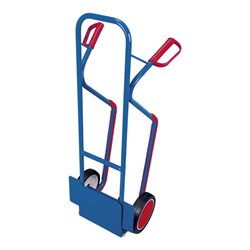 VARIOfit Stahlrohrkarre mit abklappbarer Schaufel Vollgummibereifung Treppenkufen Schaufel 320 x 255 mm