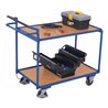 VARIOfit Tischwagen mit 2 Ladeflächen und Totmannbremse