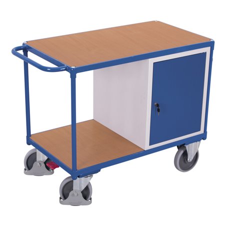 VARIOfit Werkstattwagen mit 2 Ladeflächen und 1 Schrank Traglast 500 kg