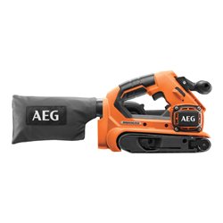 AEG Akku-Bandschleifer BHBS18-75BL-0 18V Solo-Version, inkl. 2x Schleifblätter im Karton