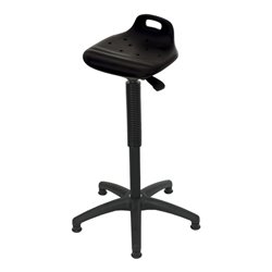 STIER Stehhilfe mit Gleitern Sitzhöhe 640-890 mm PU-Sitz mit Tragegriff