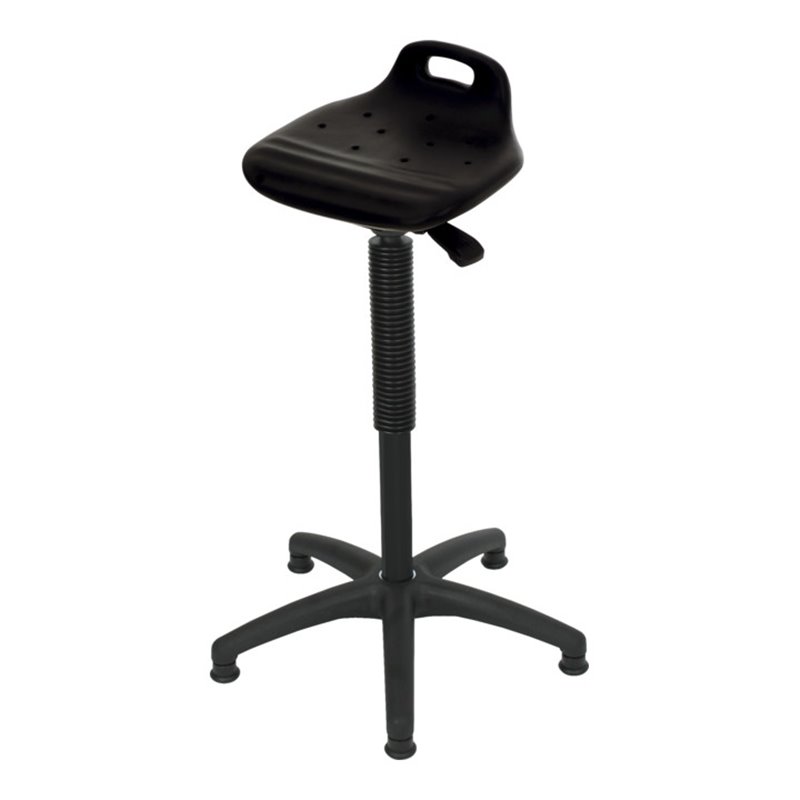 STIER Stehhilfe mit Gleitern Sitzhöhe 640-890 mm PU-Sitz mit Tragegriff